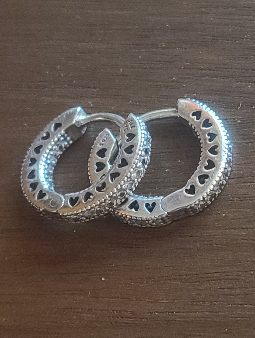 Pandora terling Silver Hoop Earrings